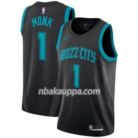 Charlotte Hornets Malik Monk 1 2018-19 Jordan Brand City Edition Musta Pelipaidat Swingman - Miesten